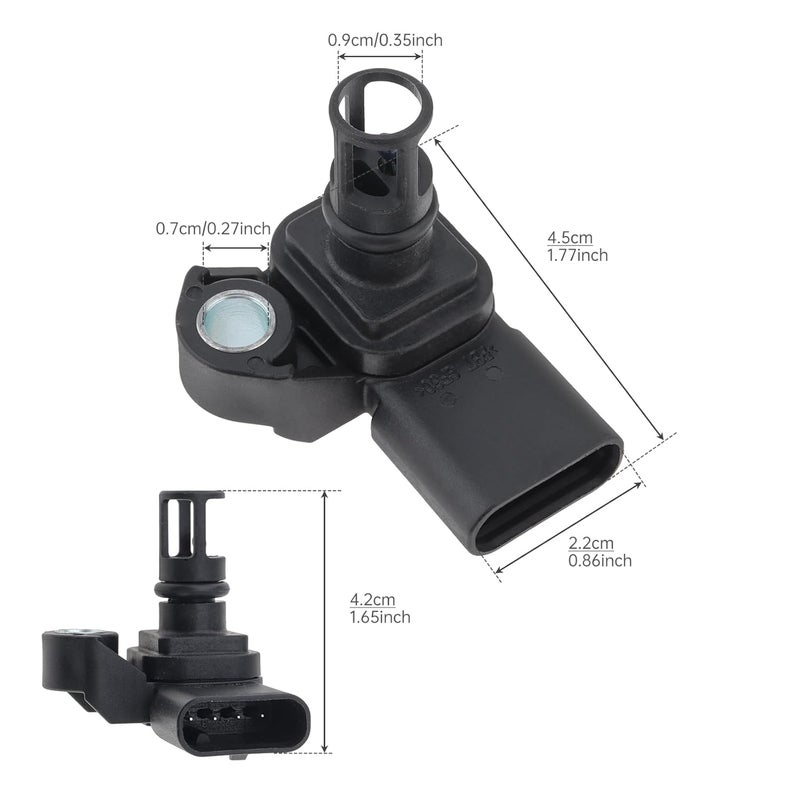 Ocotope Intake Air Pressure and Temperature Sensor 12681993 Compatible with Chevy Equinox Cruze Malibu Silverado GMC Terrain Sierra Buick Cascada Encore 2016-2022 Replace 225-1174 12670600 5S15725 - Image 2